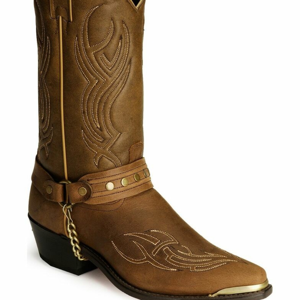 Sage By Abilene Studded Harness Cowboy Boots